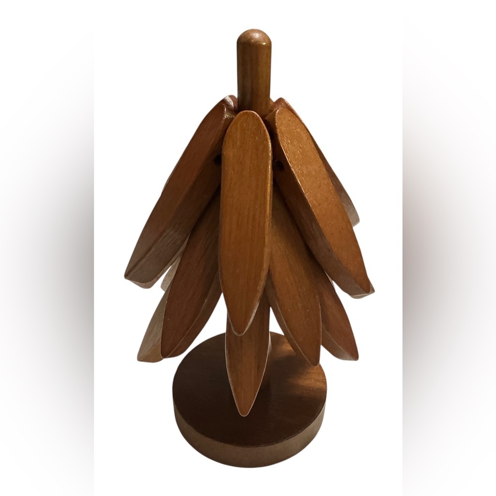 Solid Wood Tree Shape Trivet Set